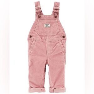 OshKosh B’Gosh Corduroy Pink Overalls Size 3 months Adjustable Straps Winter